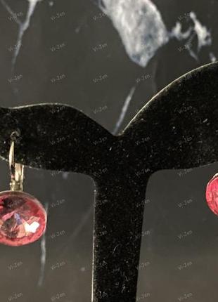 Серьги с кристаллами swarovski, серьги с кристаллами сваровски, французкая застежка.1 фото
