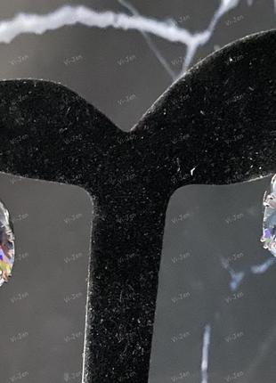 Сережки з кристалами swarovski, сережки з кристалами сваровскі, французька застібка.