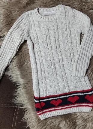 Вязаное платье next 3-4 года