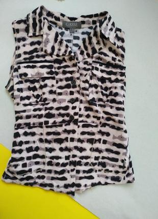 Леопардовая блуза, рубашка под поясок5 фото