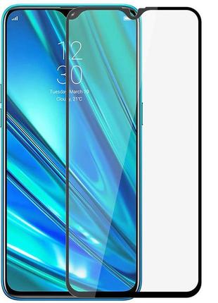 Захисне скло lux для realme 5 pro full сover чорний 0,3 мм в упаковці