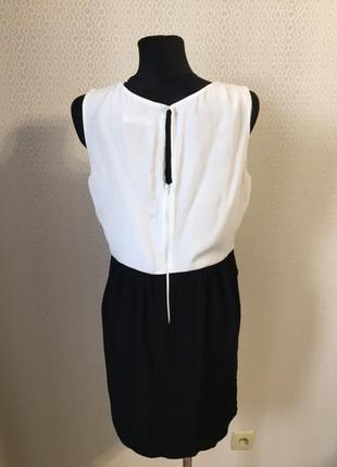 Красиве нарядне ніжне плаття в чорно-білому кольорі від naf naf, розмір 42, укр 466 фото