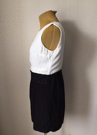 Красиве нарядне ніжне плаття в чорно-білому кольорі від naf naf, розмір 42, укр 463 фото