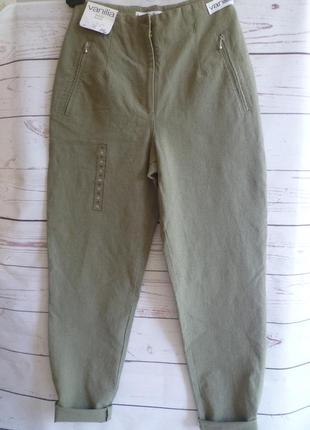 Стильные штаны брюки катон с высокой посадкой мом vanilia