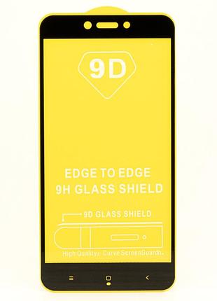 Защитное стекло tdg 9d для xiaomi redmi 4x / redmi 4x pro full glue черный 0,26 мм в упаковке