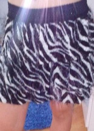 Спідничка зебра у ворсинки