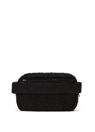 Сумка из флиса victoria's secret cozy fleece belt bag черная3 фото