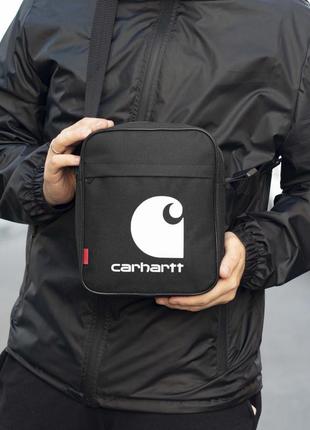 Мессенджер carhartt черный тканевой спортивная барсетка через плечо повседневная