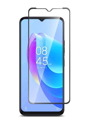 Защитное стекло lux для tecno spark 10c (ki5m / ki5k) черный full сover full glue 0,3 мм