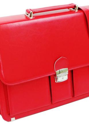 Жіночий портфель з екошкіри amo польща sst10 червоний1 фото