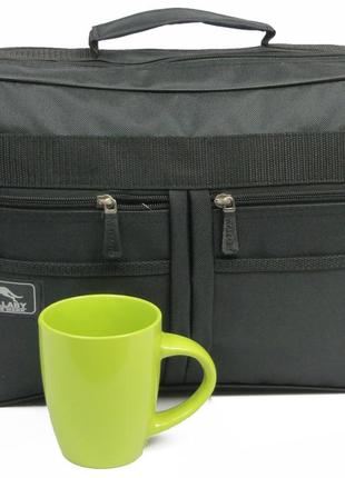 Практична сумка-портфель wallaby 2633 black, чорний3 фото