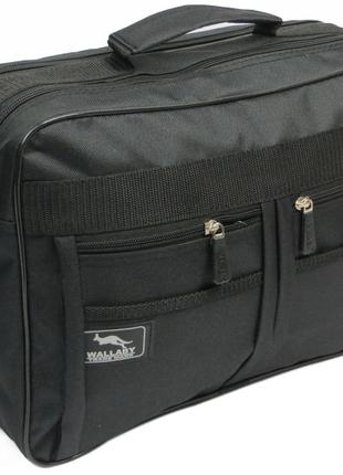 Практична сумка-портфель wallaby 2633 black, чорний2 фото