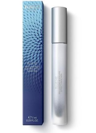 Тушь с эффектом стойкости и объема kiko milano blue me 36h lasting & volume effect  черная оригинал