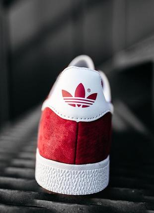 Adidas gazelle red, женские красные кроссовки адидас газель, кросівки жіночі адідас7 фото