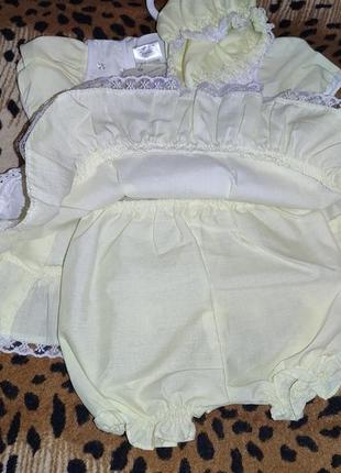 Бело-желтый платье-костюм babytown новое3 фото