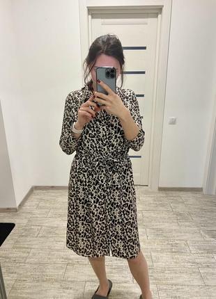 Платье платье леопардовое