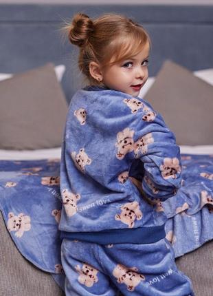 Пижама детская меховая с сапогами рост 92-1582 фото