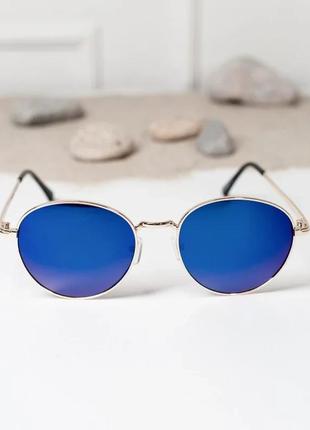 Круглые очки с синими стеклами размер universal3 фото