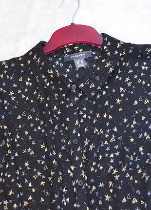 Рубашка-блуза от primark большого размера c рукавами летучая мышь5 фото