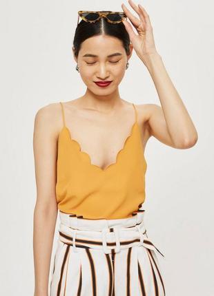 Топ шифоновый майка на тонких бретельках блузка