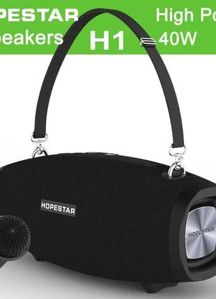Колонки | беспроводная колонка | портативная колонка с bluetooth hopestar x/h1 (микрофон + блок питания 15v3a)