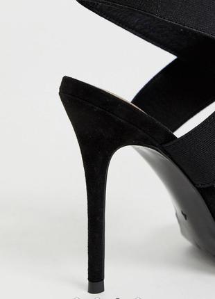 Черные туфли лодочки с ризенками босоножки с острым носком asos чёрные босоножки на заколке босоножки с острием носком3 фото