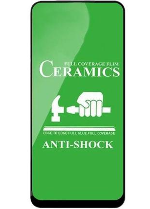 Захисне скло-плівка fiji ceramics для tecno camon 15 (cd7) чорний full glue 0,26 мм в упаковці