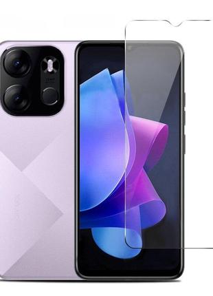 Защитное стекло chyi для tecno pop 7 (bf6) прозрачное full glue 0.3 мм 9h