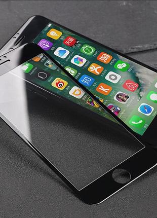 Захисне скло apple iphone 8 plus full cover чорний 0.26 mm 9h в упаковці