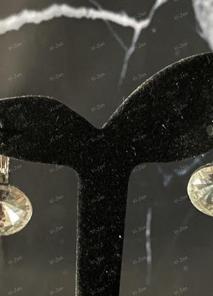 Сережки з кристалами swarovski, сережки з кристалами сваровскі, французька застібка.