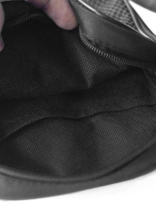 Чоловіча спортивна барсетка champion через плече тканина чорний месенджер щоденний міський9 фото