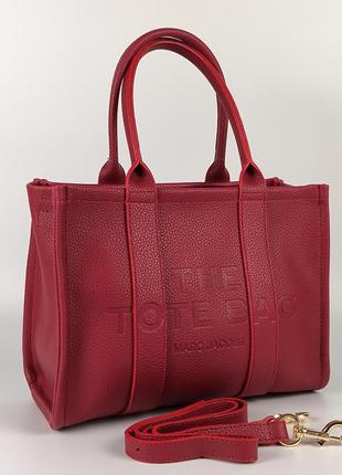 Marc jacobs medium tote bag red