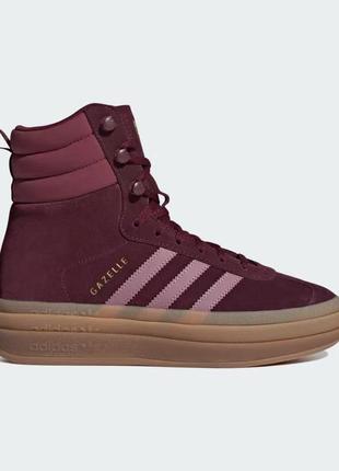 Кросівки adidas gazelle high maroon id6882