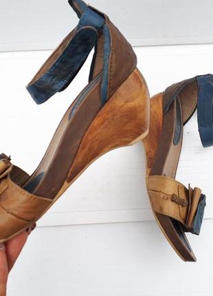 Дизайнерские босоножки на липучке/ кожа /lazamani от amani b.v