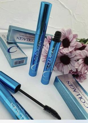 Водостойкая тушь collagen waterproof volume mascara от enough