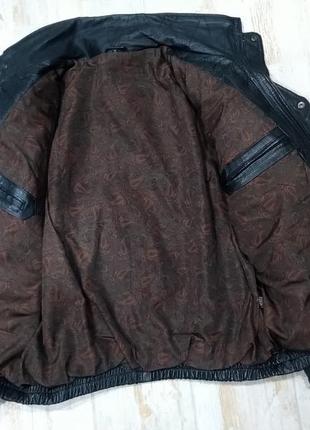 Куртка бомбер, натуральна шкіра5 фото