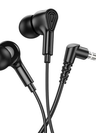 Наушники проводные hoco m102 вакуумные с микрофоном black