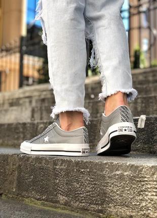 Шикарные рефлективные кеды converse grey reflective кеди кроссовки кросівки рефлективні8 фото