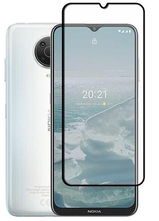 Защитное стекло lux для nokia g20 full сover черный 0,3 мм в упаковке