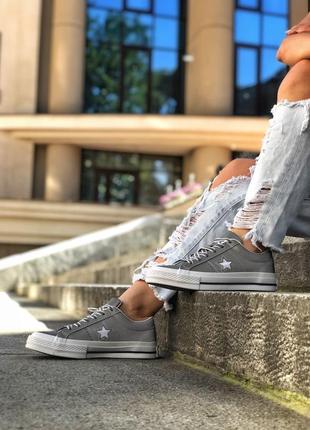 Шикарные рефлективные кеды converse grey кроссовки кросівки кеди6 фото