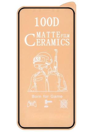 Захисне скло-плівка fiji ceramics для apple iphone x матове чорний full glue 0,3 мм в упаковці