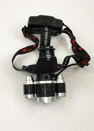 Ліхтар police 3000-t6+2xpe (2х18650, 5 режимів, zoom, 1500 люмен), налобний ліхтар з лінзою9 фото