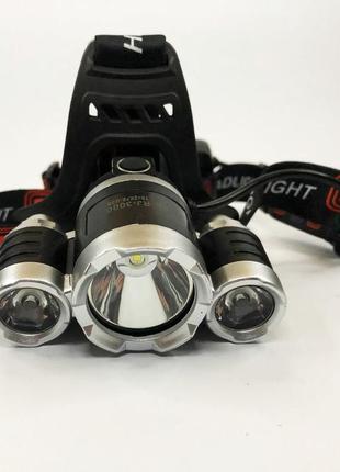 Ліхтар police 3000-t6+2xpe (2х18650, 5 режимів, zoom, 1500 люмен), налобний ліхтар з лінзою2 фото