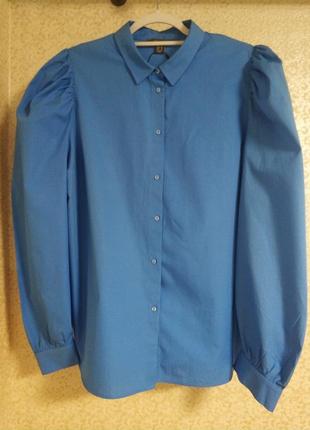 Primark atmosphere стильна блуза блузка сорочка оверсайз пишні рукава бафи батал оверсайз бренд primark, р.uk 20