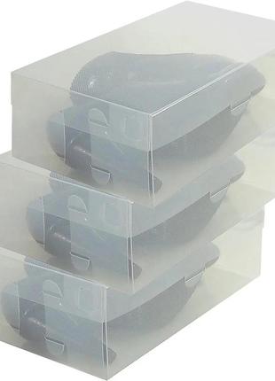 Набір коробок-органайзерів прозорих пластикових 3 шт.1 фото