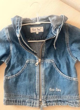 Куртка джинсовая детская на 1-2 года2 фото