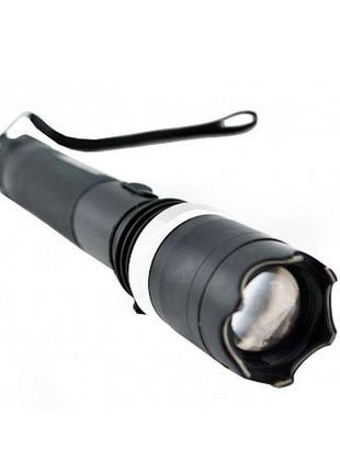 Світлодіодний тактичний ліхтар police bl-1104 зу 220в + чохол, ліхтар ручний тактичний4 фото