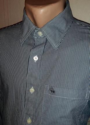 Стильна сорочка в смужку abercrombie&amp;fitch, made in sri lanka, блискавичне надсилання ⚡🚀3 фото