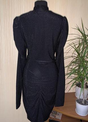 Блискуча сукня плаття люрексова довгий рукав noisy may l/xl1 фото