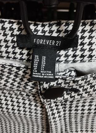 Скинни "в гусиную лапку" от "forever 21" в размере eu 405 фото